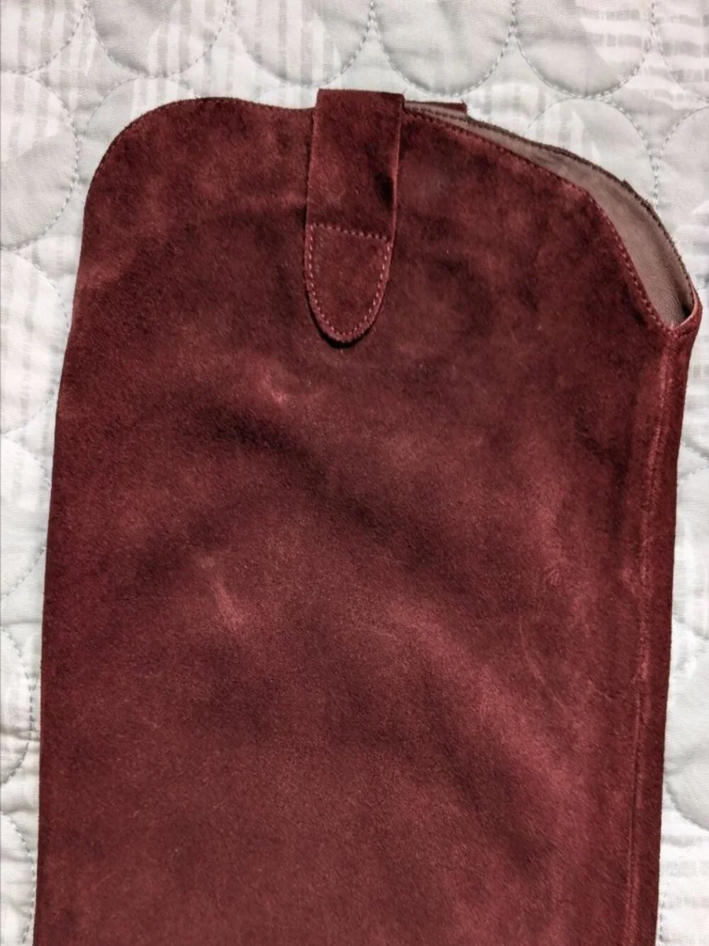 Free People Triple Crown Over The Knee Boots Burgundy Suede Western Size 7 NEW